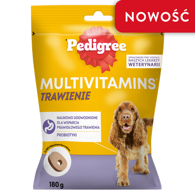 PEDIGREE Multivitaminen Spijsvertering aanvullend diervoeder voor volwassen honden, kipsmaak 180 g