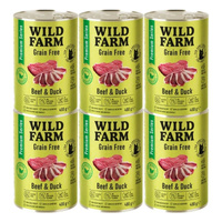 WILD FARM Premium Graanvrij Rund en Eend 6x400g - graanvrij kattenvoer