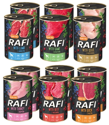 Dolina Noteci Rafi met kwartel mix van smaken 30x400g