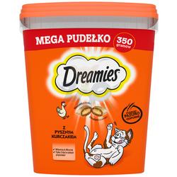 DREAMIES Mega Box 350 g - aanvullende voeding voor volwassen katten, met heerlijke kip