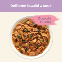 CAT CHOW Sensitive Kattenvoer met Zalm en Courgette in Saus 85g - 20 SIZEN + 6 GRATIS !!!