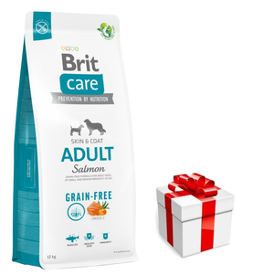 BRIT CARE Graanvrij Adult Zalm 12kg + GRATIS een verrassing voor je hond!