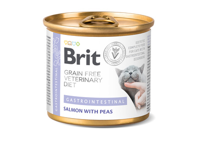 Brit Grain Free Veterinary Diet Zalm & Erwten voor de kat 6x200g