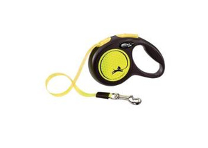 Flexi leash New Classic M riem 5m tot 25kg geel neon
