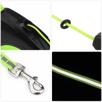 NUXIE® automatische hondenriem reflecterend koord 3m 15kg groen