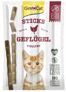 GIMCAT Sticks met gevogelte en lever 4 stuks