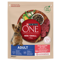Purina One Mini/Small Adult Hondenvoer Rund & Rijst 800g