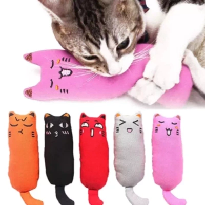 NUXIE® Pluche kattenspeeltje, piepend + kattenkruid 15cm