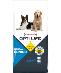 Versele-Laga Opti Life Senior Medium & Maxi Kip met Rijst voor middelgrote en grote rassen vanaf 7 jaar 12.5kg
