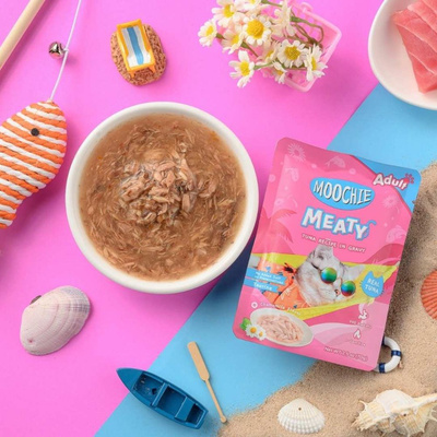 MOOCHIE Tuna In Gravy 70g natvoer voor katten (tonijn en kamille in saus)