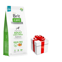BRIT CARE Hond Graanvrij Adult Large Breed Zalm 12kg + GRATIS een verrassing voor je hond!