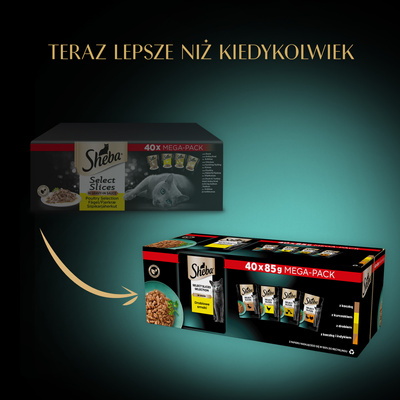  SHEBA Selection Select Slices Kippenreepjes zakjes  40x85g 