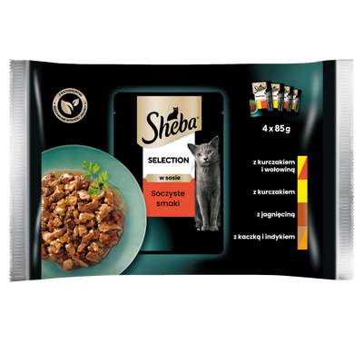 Sheba Sachet Selection In Sauce Sappige Smaken 4x85g
