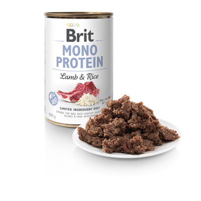 Brit Mono Eiwit met Lam en Rijst 6x400g
