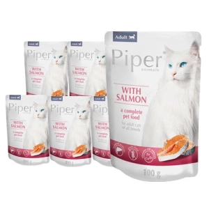 Dolina Noteci Piper voor Katten met Zalm 10x100g