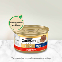 Purina Gourmet Gold Mousse met Rundvlees 85g