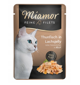 Miamor Feine Filets - natvoer tonijn met zalm in gelei 100g