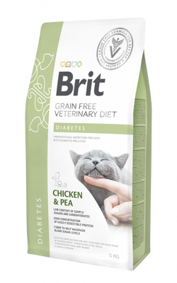 Brit Grain Free Veterinary Diets Kat Diabetes Kip Met Erwten 5kg