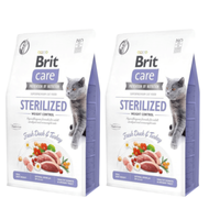 Brit Care Cat Graanvrije Gesteriliseerde Gewichtscontrole met Eend en Kalkoen 2x7kg