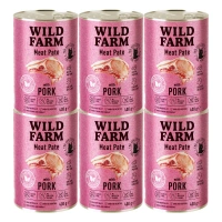 WILD FARM Pate Pork 6x400g - glutenvrij kattenvoer