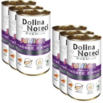 Dolina Noteci Premium Junior Rijk aan konijnenlever 6x400g