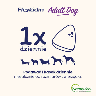 VETOQUINOL Flexadin Volwassen Hond 60 grepen