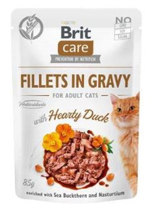 Brit Care Cat Pouches Filets In Jus Met Hartige Eend 85g
