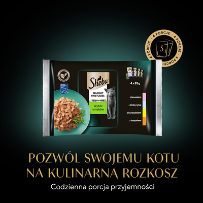 Sheba Fine Flakes In Jelly Sachet 4x85g