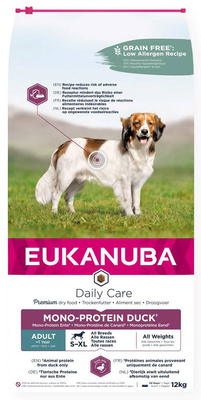 EUKANUBA-Adult Dagelijkse Verzorging Mono-Proteïne eend-2x12kg