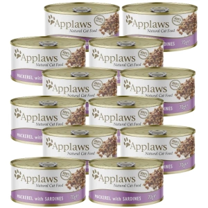 APPLAWS Mackerel With Sardine In Broth Tin 12x70g