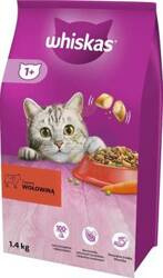 WHISKAS Adult 1.4 kg - droog compleetvoer voor volwassen katten, met heerlijk rundvlees
