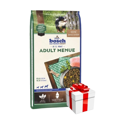 BOSCH Adult Menue Gevogelte 15kg + GRATIS een verrassing voor je hond!