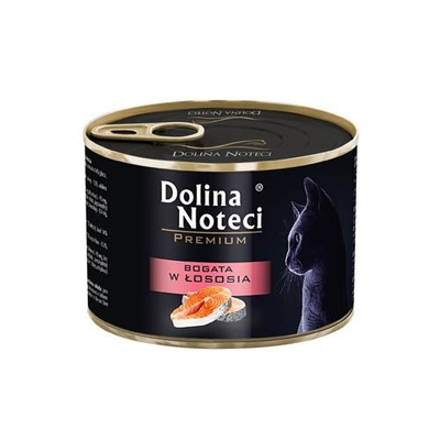 Dolina Noteci Premium voor katten rijk aan zalm 6x185g
