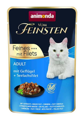 ANIMONDA Cat Vom Feinsten Adult Gevogelte + koolvisfilet Zakje 85g