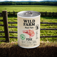 Wild Farm Pate Varkensvlees 400g glutenvrij hondenvoer