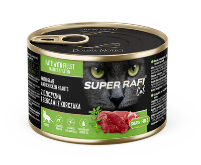 DOLINA NOTECI Super Rafi Cat P&F met wild en kippenhartjes 6x185 g