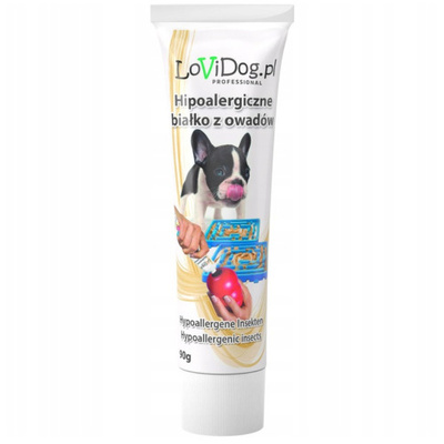 Lovi Dog Premium Snackpastei met insecteneiwitten - hondenpastei in tube, met lever, insecteneiwitten en vitaminen 90g 