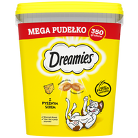 DREAMIES Mega Box 350 g - aanvullende voeding voor volwassen katten, met heerlijke kaas