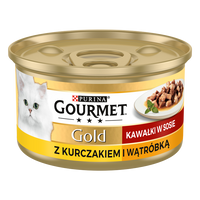 Purina Gourmet Gold Kip met Lever in Saus 85g