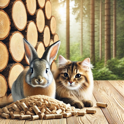 EcoPellet Ecologische houten korrelstrooisel voor kat, varken, konijn 15kg