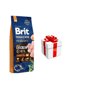 Brit Premium By Nature Senior S+M met Kip 15kg + GRATIS een verrassing voor je hond!