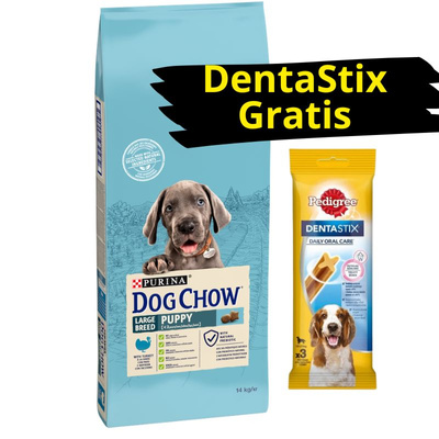 Purina Dog Chow Puppy Grote Rassen met Kalkoen 14kg