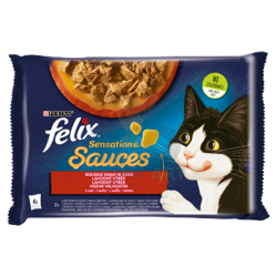 FELIX Sensations Saus Kattenvoer landelijke smaken in saus 4x85g