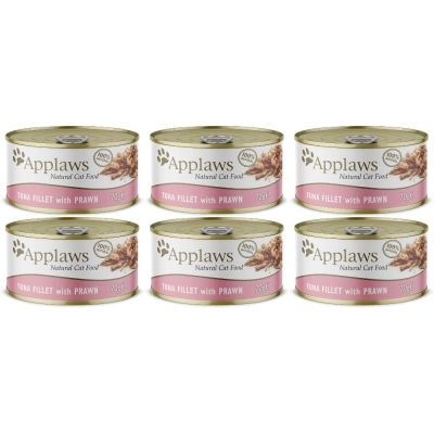 APPLAWS Tuna Fillet With Prawn In Broth Tin 6x70g