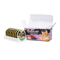 UNIQ PETS Natvoer voor katten ROYAL BEEF rundvleespaté met lancetzaad 30 g x 8 st 