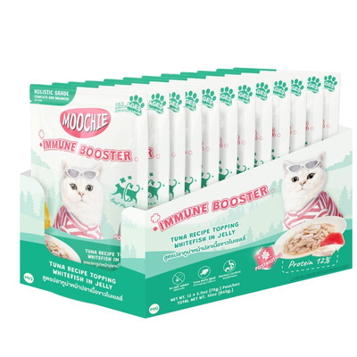 MOOCHIE Immuun Booster Tonijn Recept Topping Witvis In Gelei (Immuun Booster - Immuun Versterkend) 70g