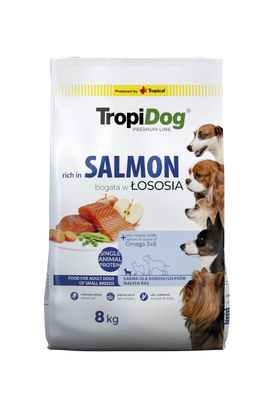 Tropidog Premium Adult Small Breeds Zalm Met Rijst 8kg