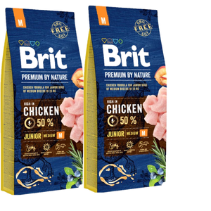 Brit Premium By Nature Junior M met Kip 2x15kg