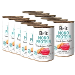 Brit Mono Eiwit Tonijn & Zoete Aardappel 12x400g