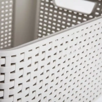 Curver mand met deksel Rattan Style M crème